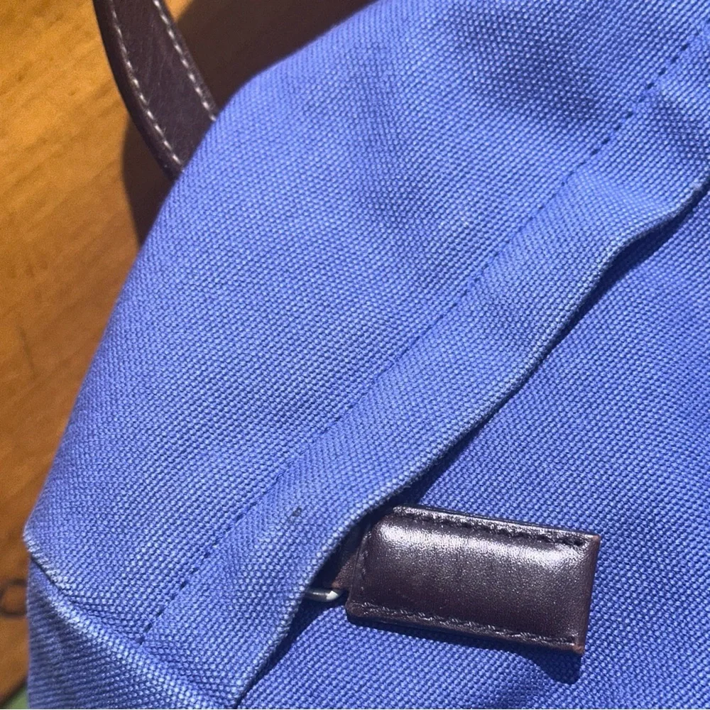AUTHENTIC Prada Tessuto Nylon Bright Blue Double Buckle Backpack.